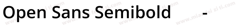 Open Sans Semibold手机版字体转换